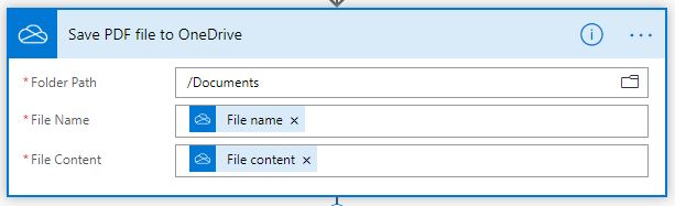 save pdf file to onedrive